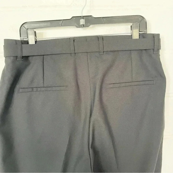 The Kooples Women’s Wide Tapered Cuffed High Rise Black Wool Trousers Waist 34” - Picture 10 of 11